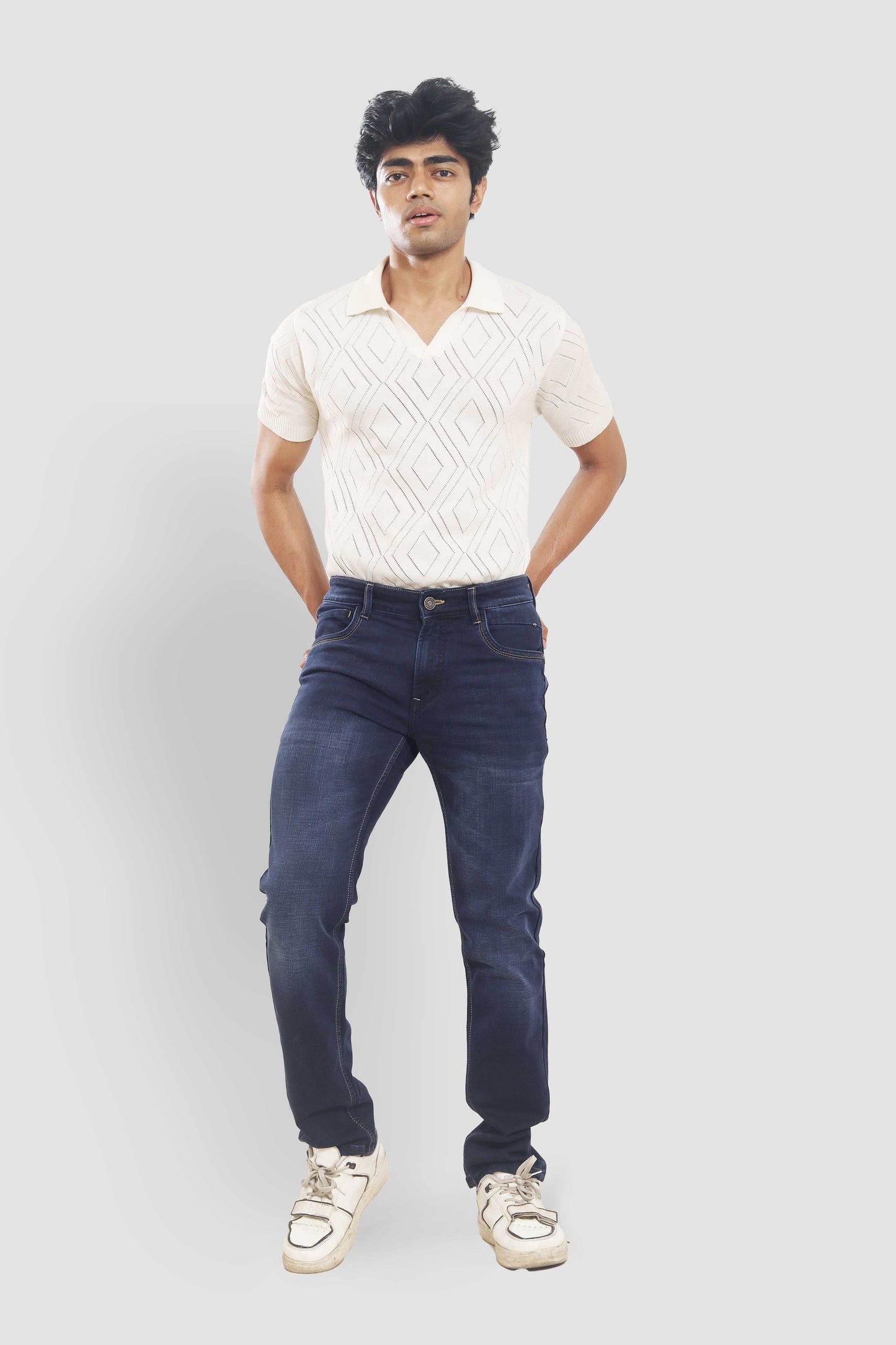 Men’s Classic Dark Wash Denim Jeans DX32D205 PJD-205 5506