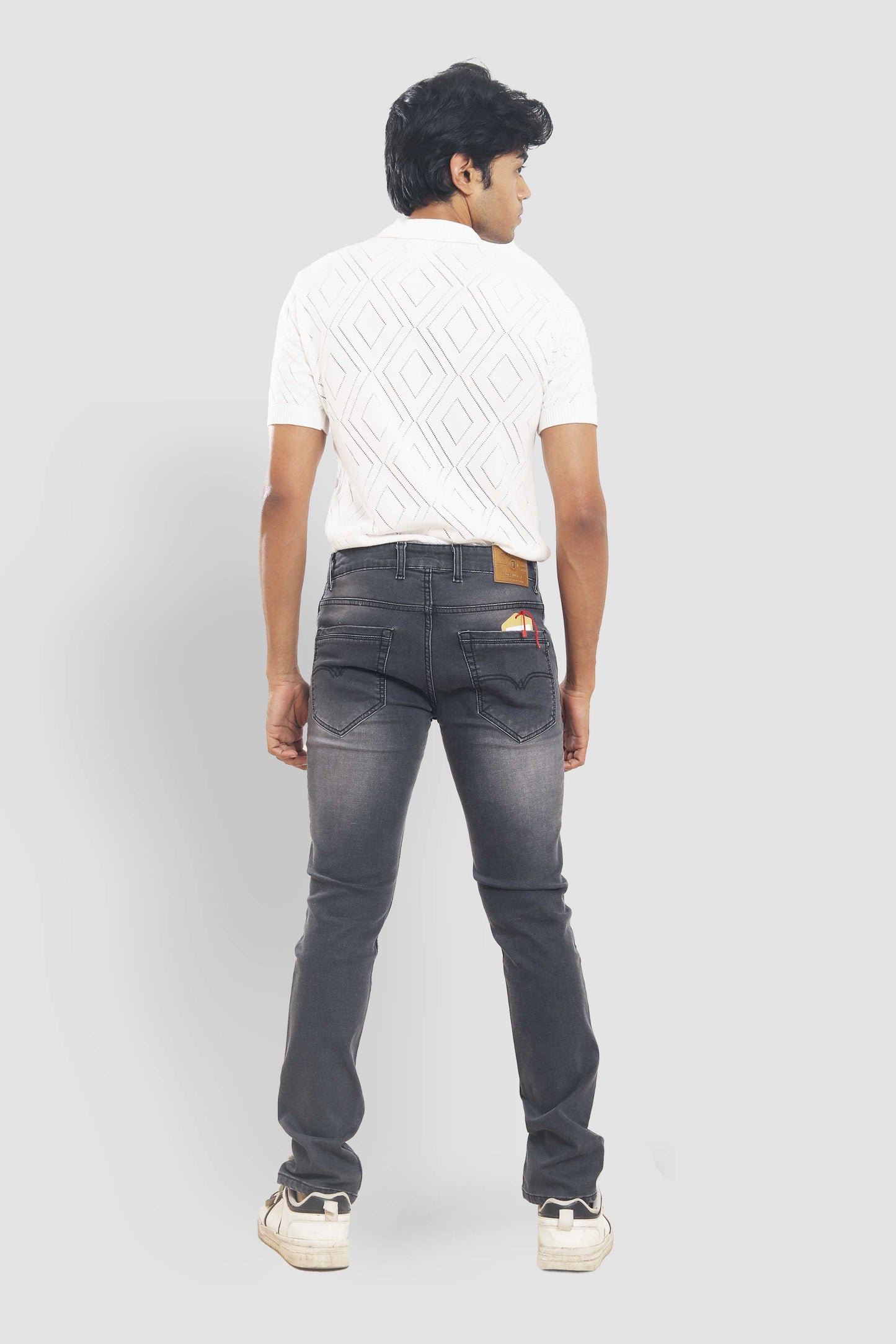 Men’s Charcoal Grey Washed Slim Fit Jeans 0132D201 PJD-201 5517