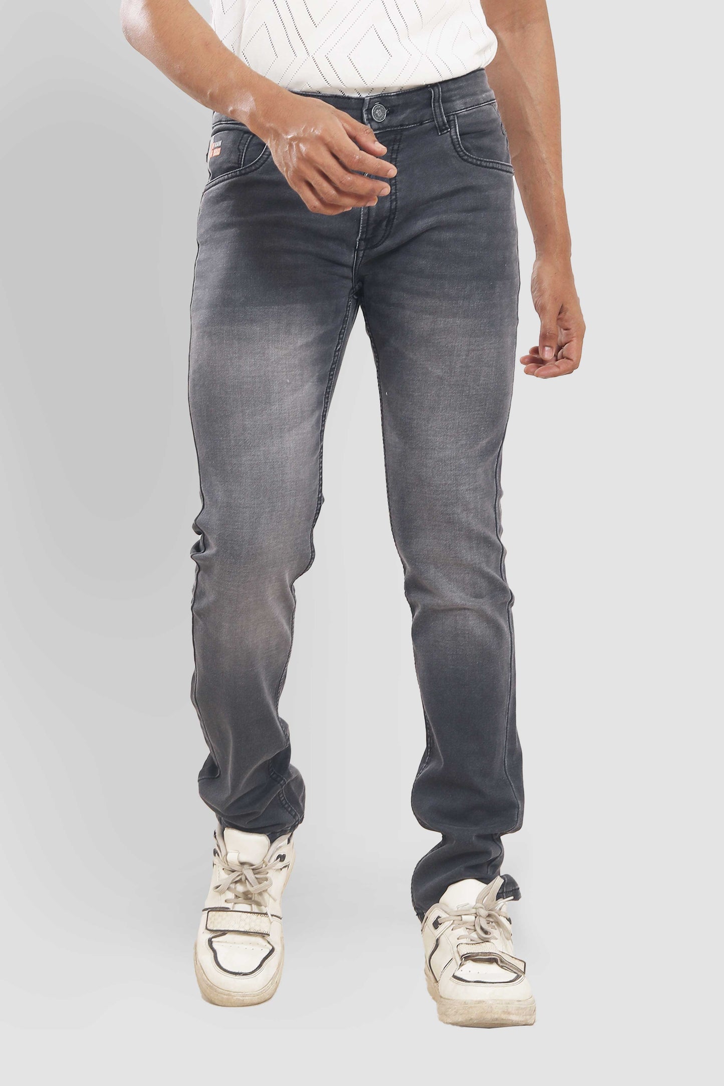 Men’s Charcoal Grey Washed Slim Fit Jeans 0132D201 PJD-201 5517