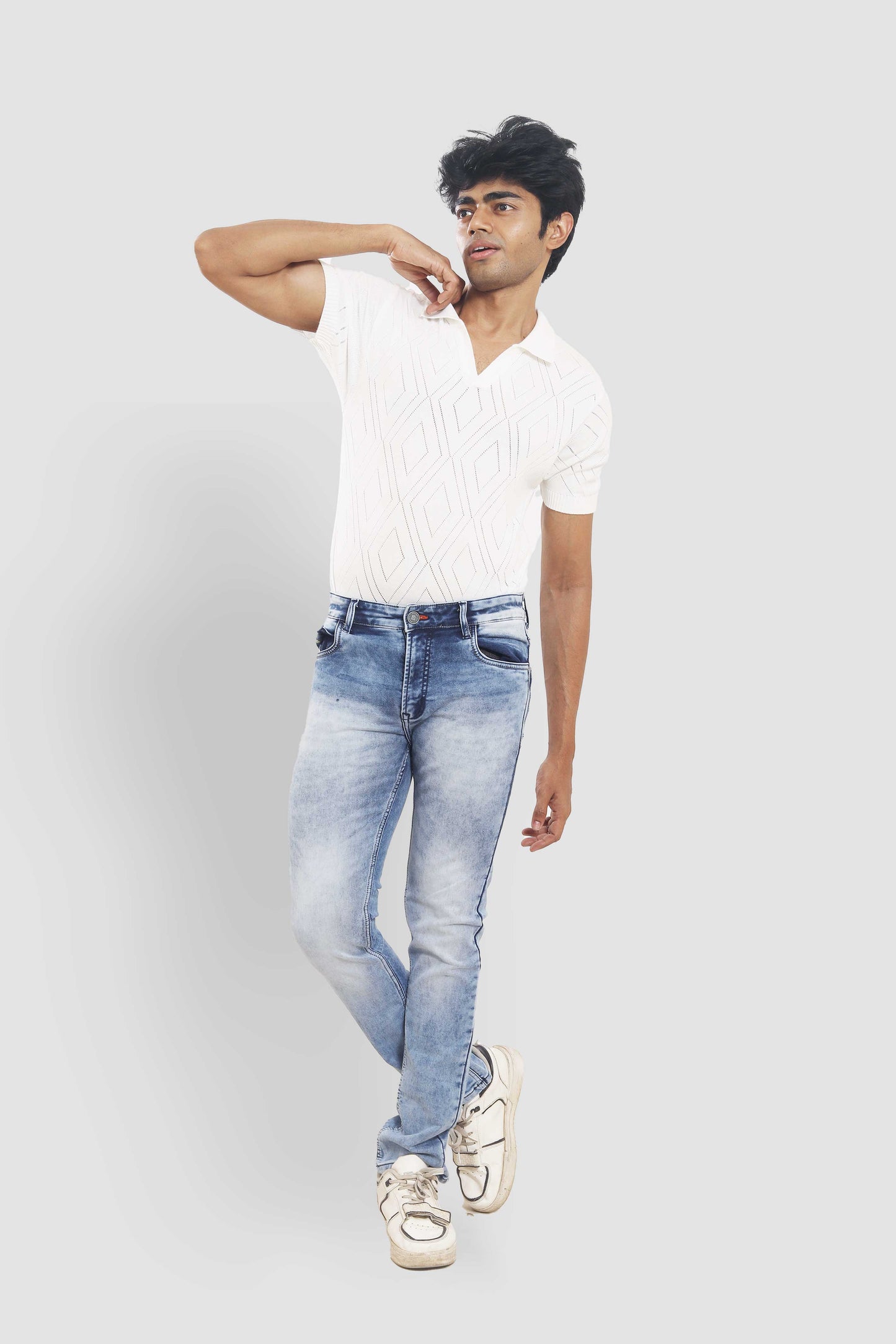 Light Blue Washed Slim Fit Jeans 2630D196 PJD-196 5566
