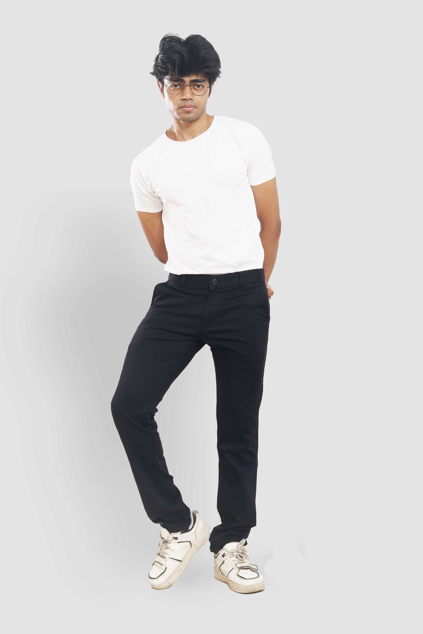 Black Slim Fit Trousers 0132B503 PB-503 5645
