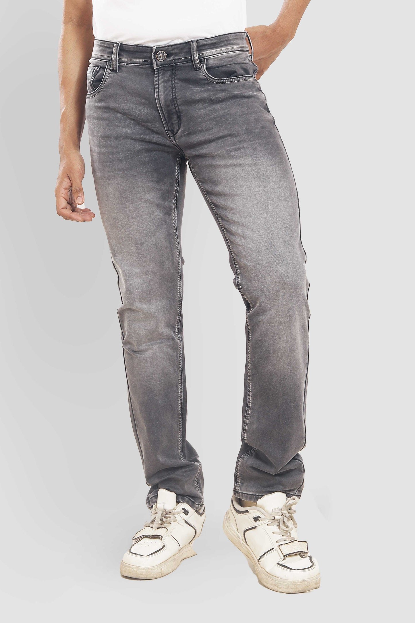 Grey Washed Slim Fit Jeans DX32D193 PJD-193 5681