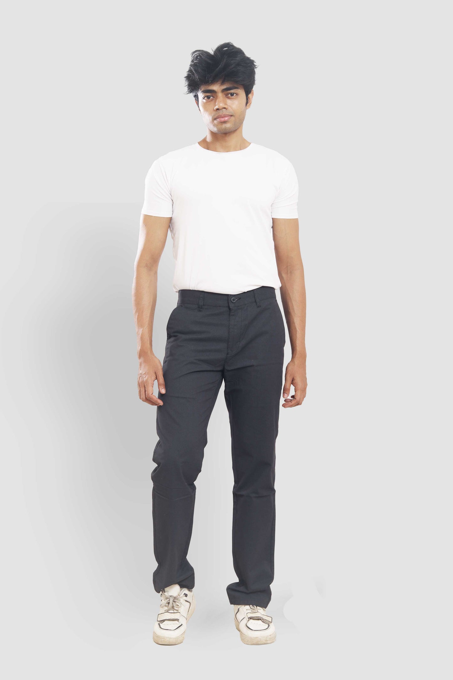 Charcoal Black Slim Fit Trousers 0132B468 PB-468 5743