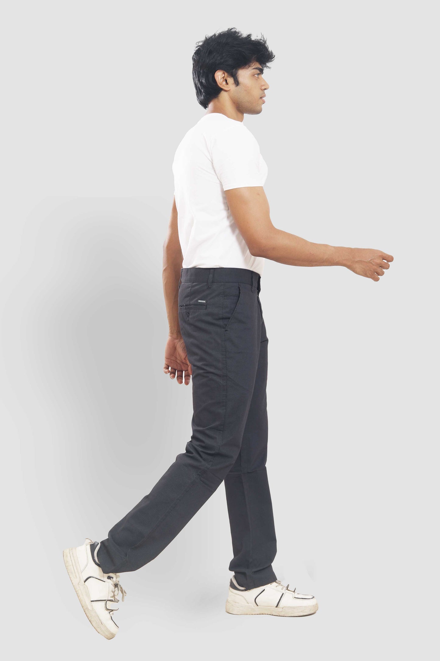 Charcoal Black Slim Fit Trousers 0132B468 PB-468 5743