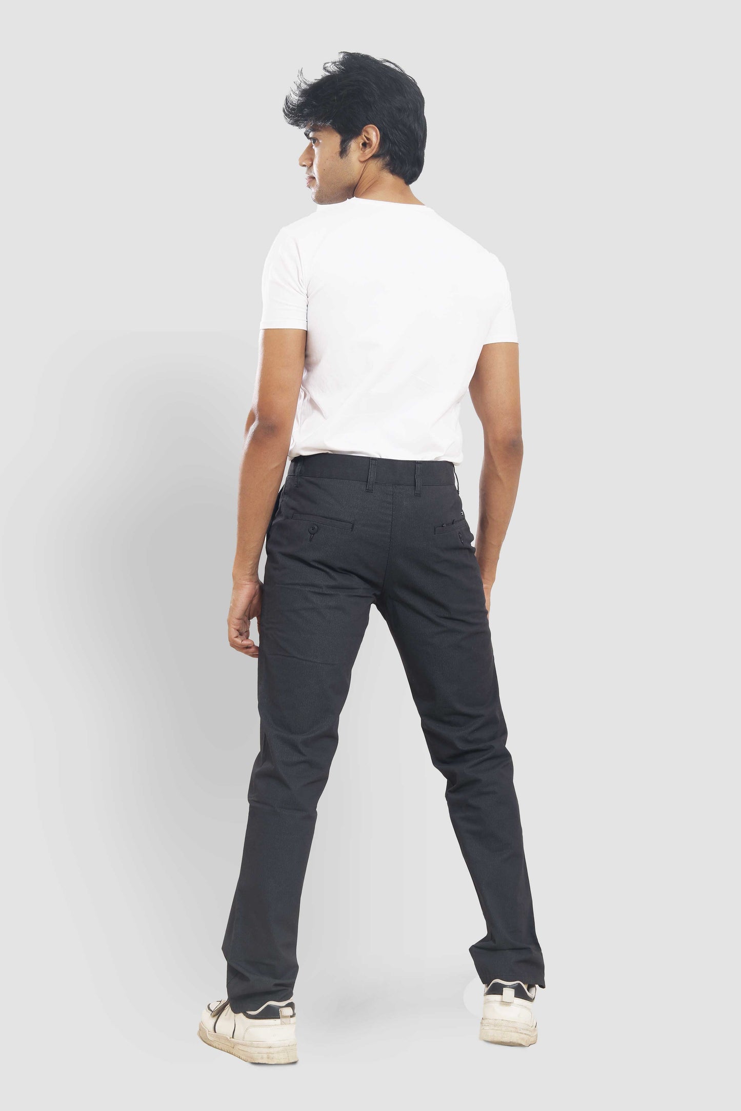 Charcoal Black Slim Fit Trousers 0132B468 PB-468 5743