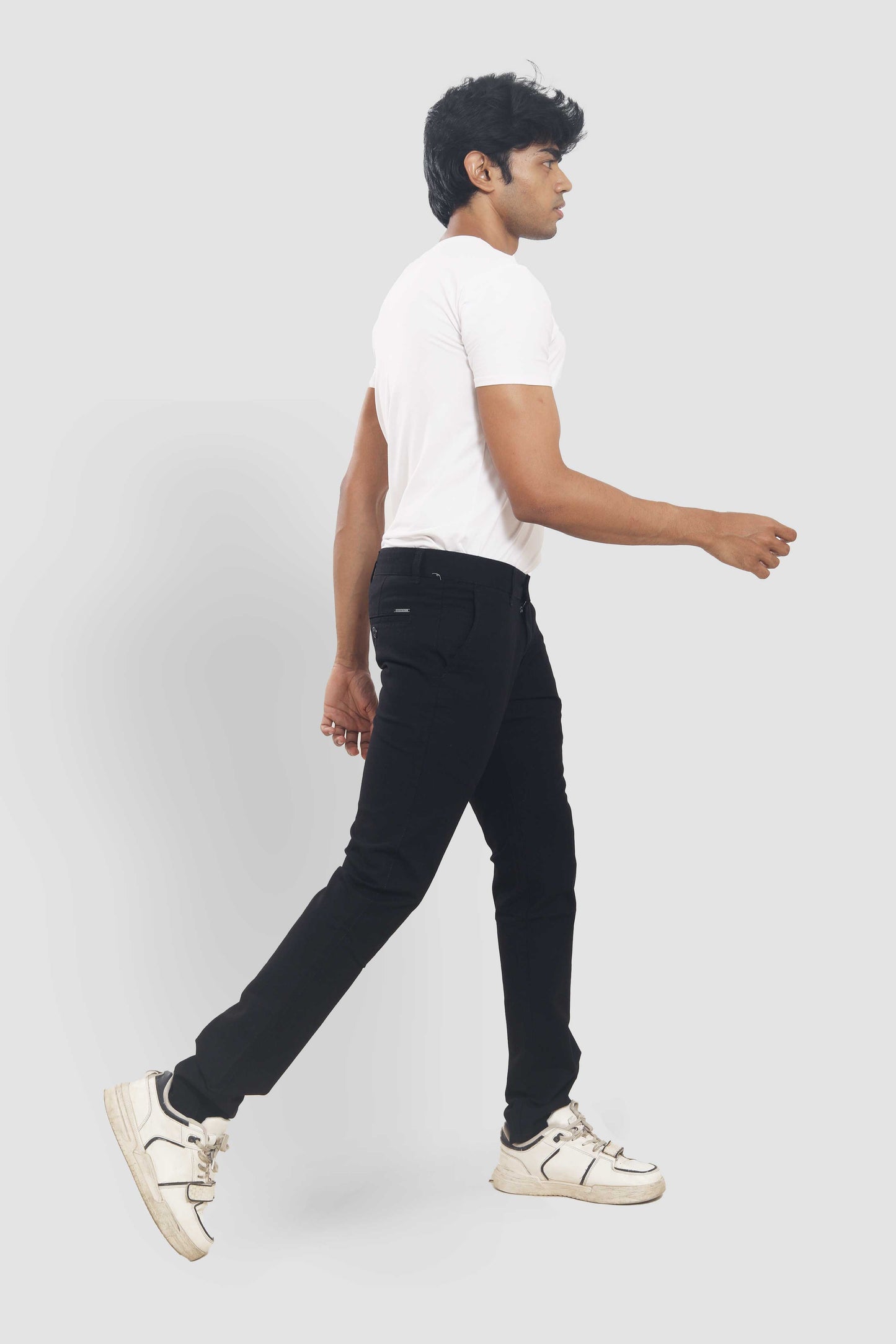 Men's Classic Black Slim Fit Trousers 0132B458 PB-458 5942