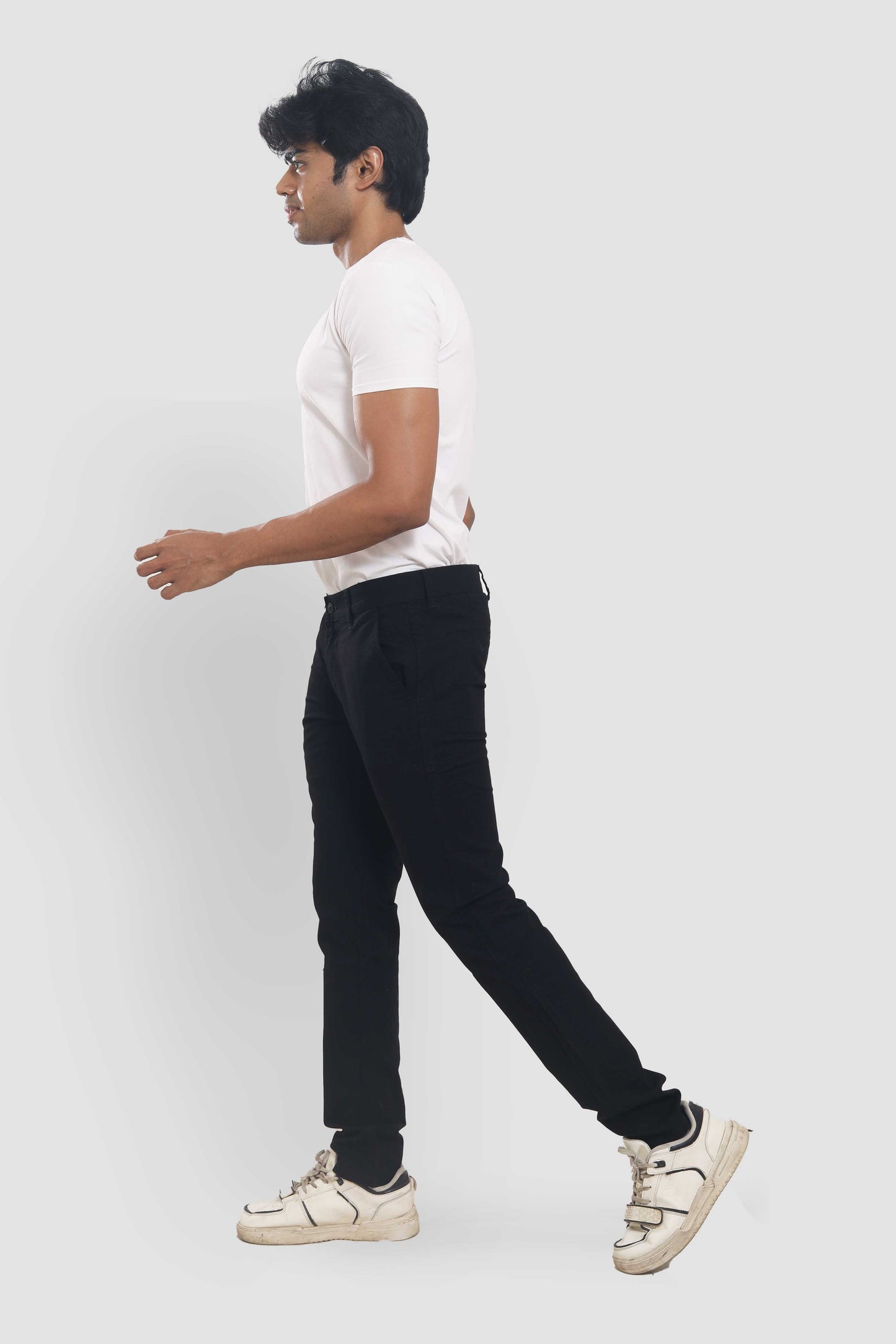 Men's Classic Black Slim Fit Trousers 0132B458 PB-458 5942