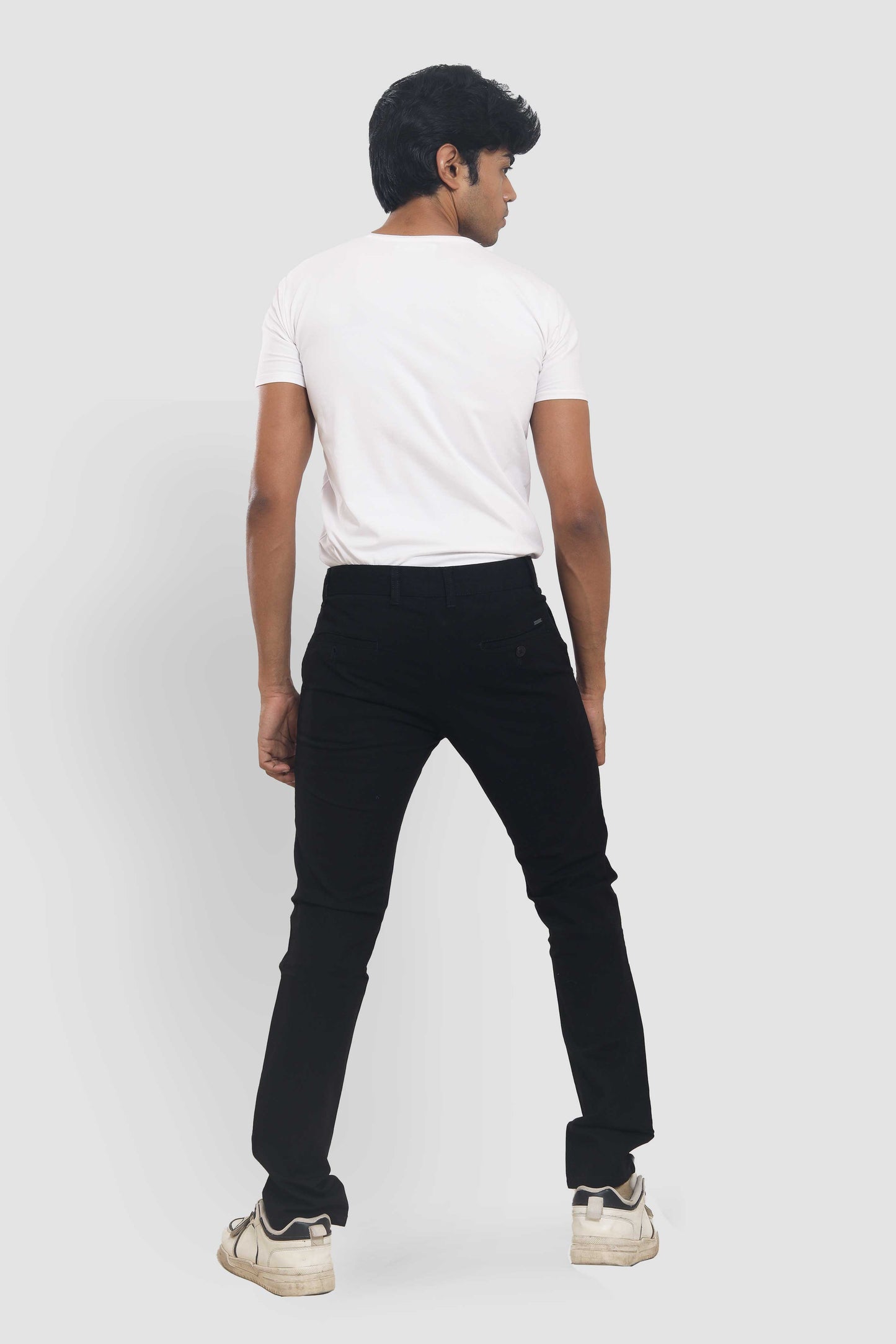 Men's Classic Black Slim Fit Trousers 0132B458 PB-458 5942
