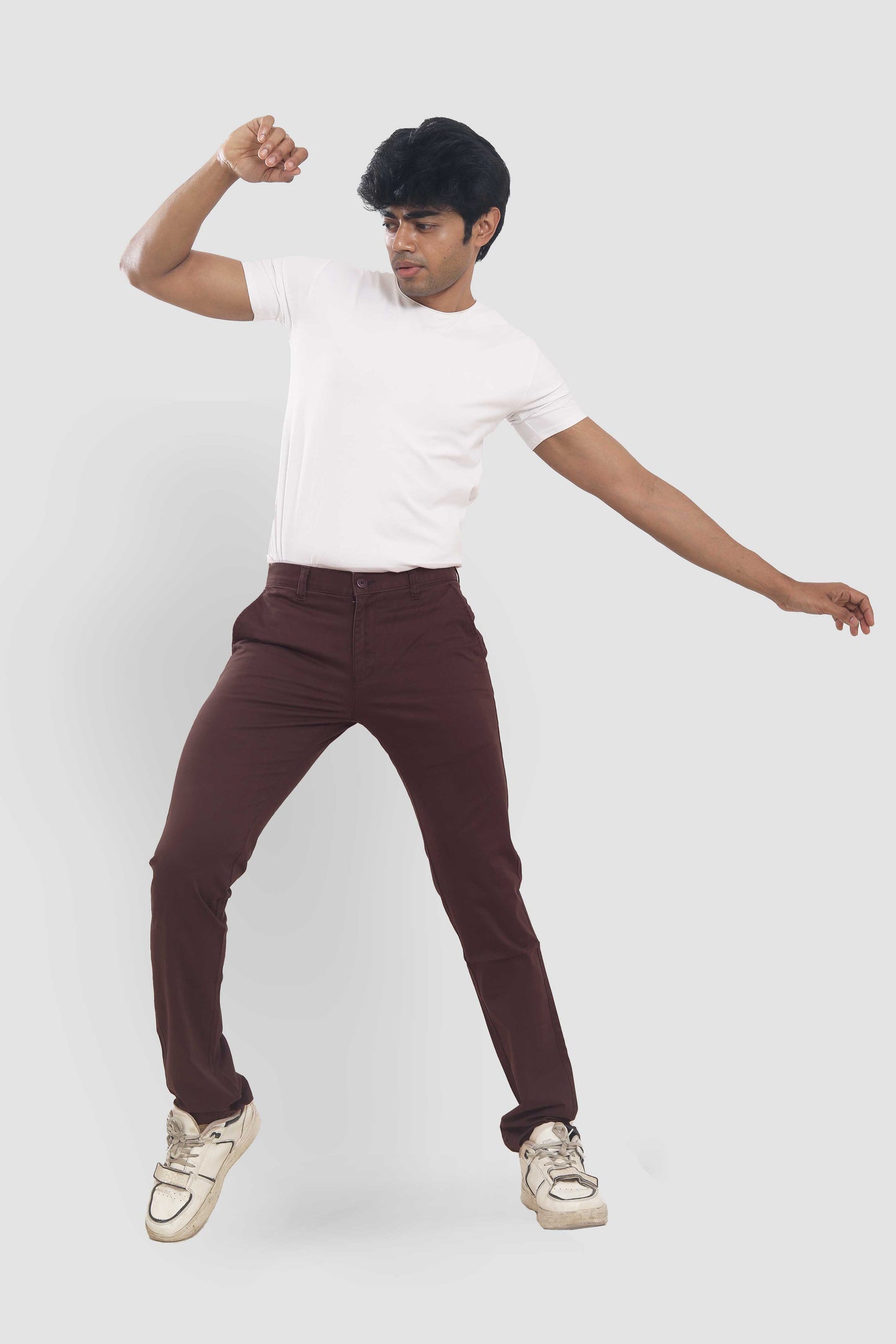 Men's Brown Slim Fit Trousers 2032B487 PB-487 5978