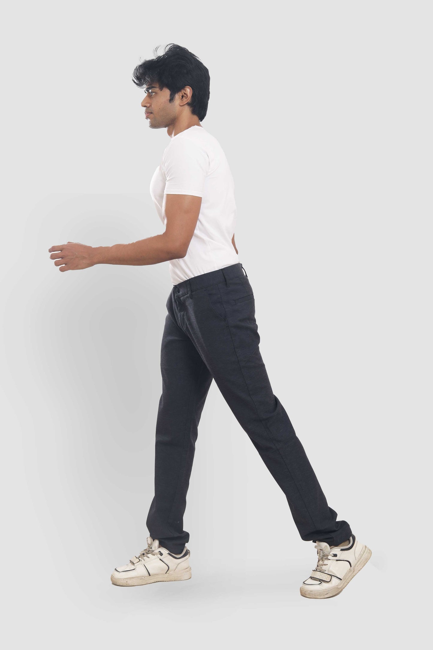 Men's Charcoal Black Fit Trousers 50832001 PB-508 5987