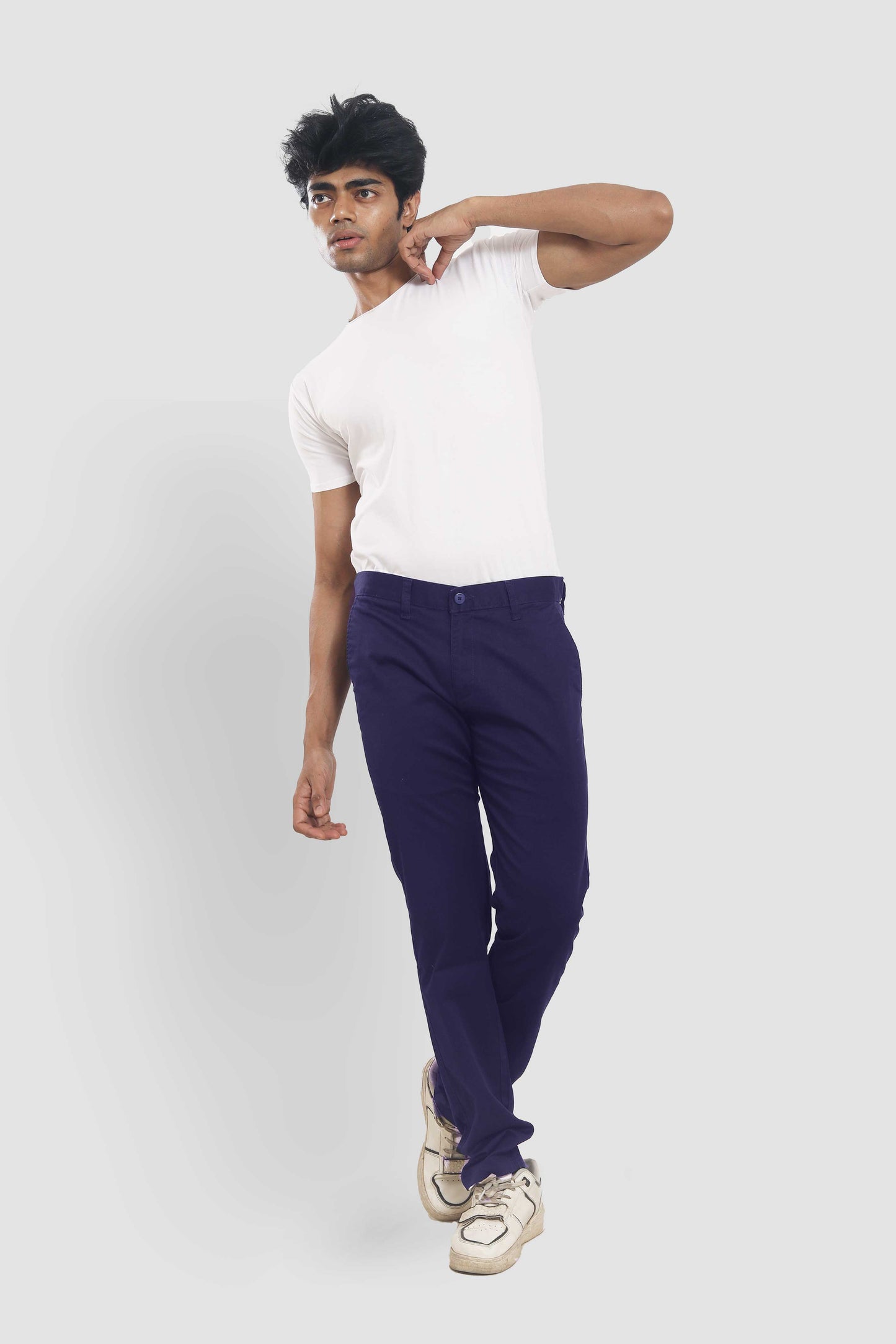 Men's Navy Blue Slim Fit Chino Trousers 50632002 PB-506 6029