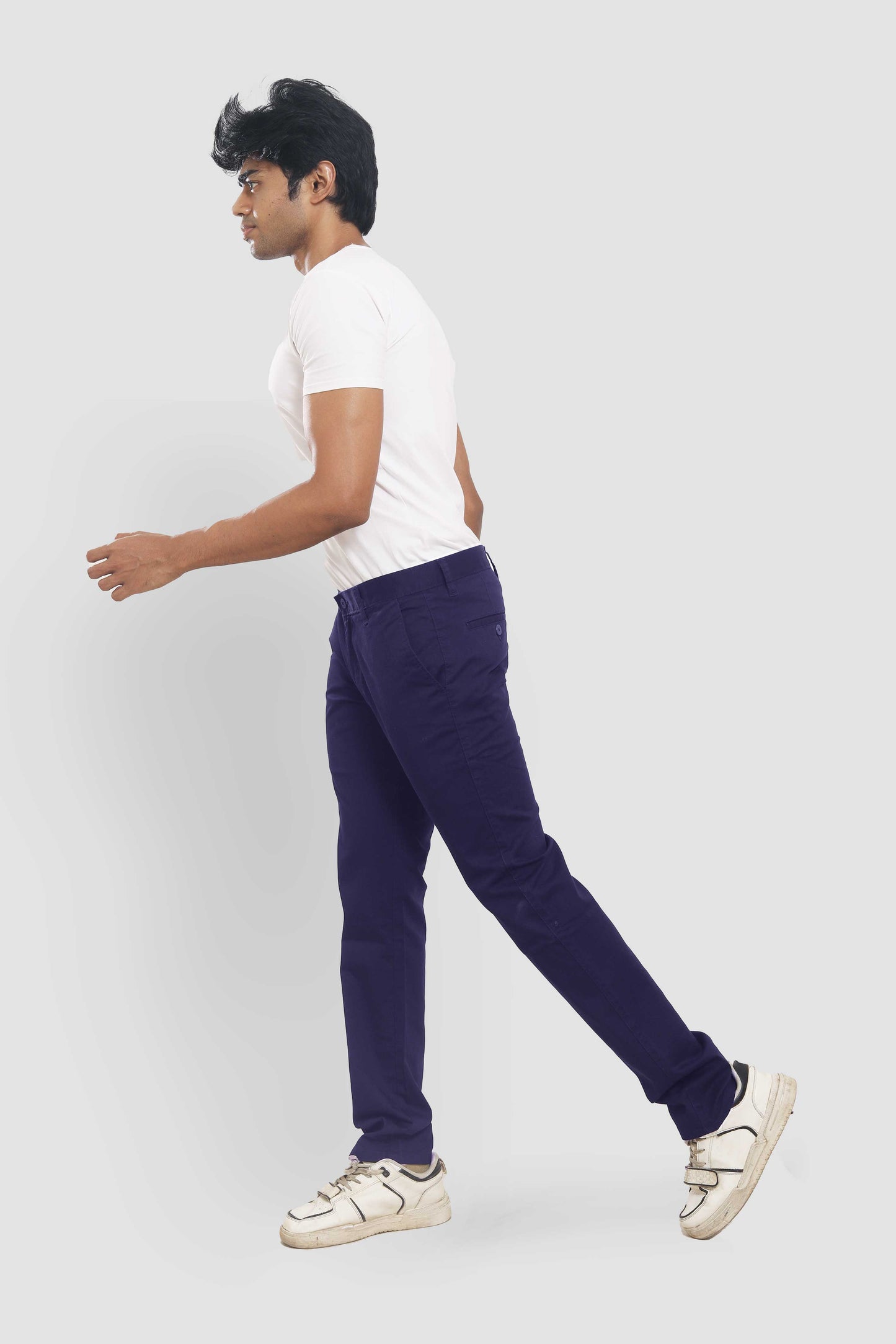 Men's Navy Blue Slim Fit Chino Trousers 50632002 PB-506 6029