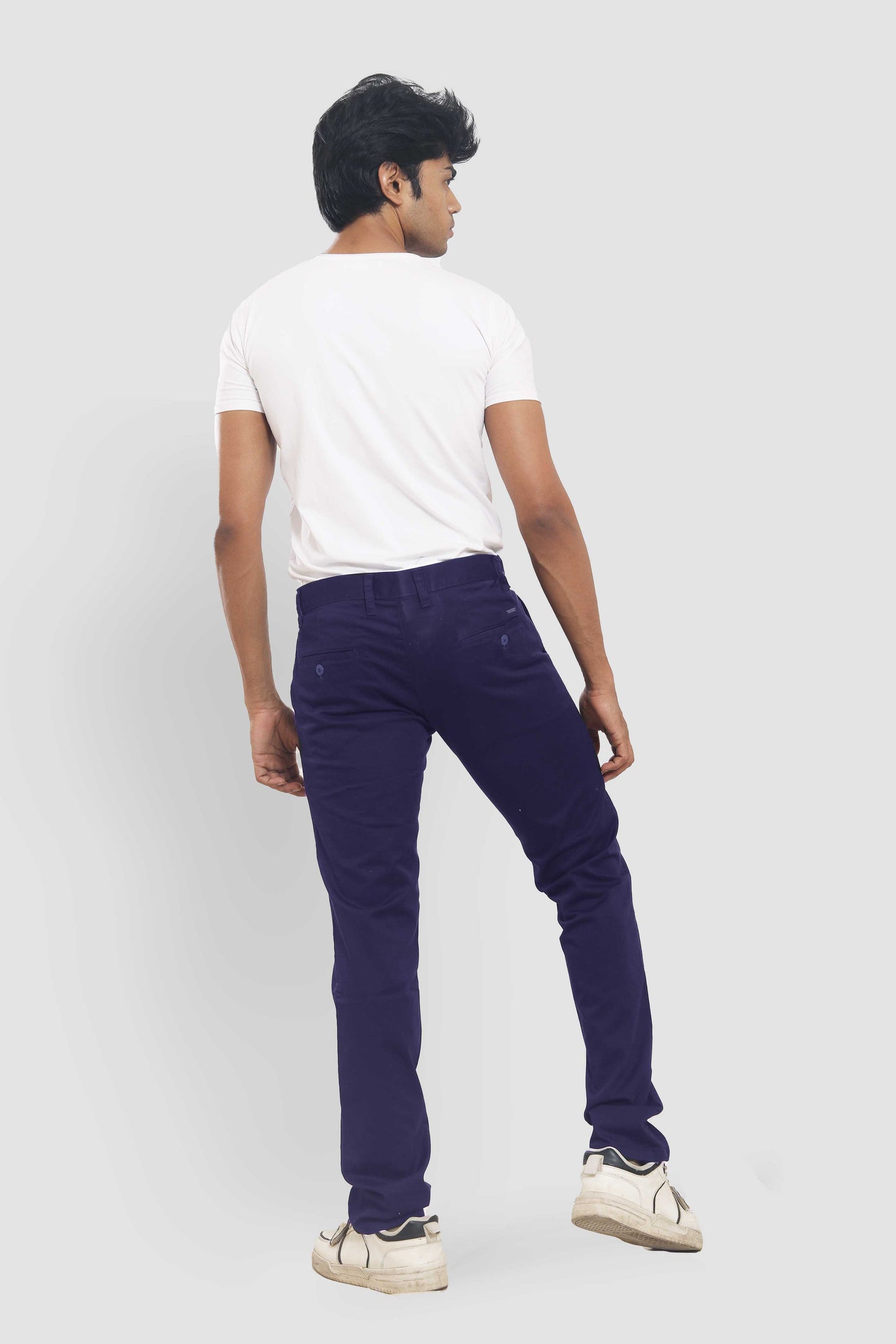 Men's Navy Blue Slim Fit Chino Trousers 50632002 PB-506 6029